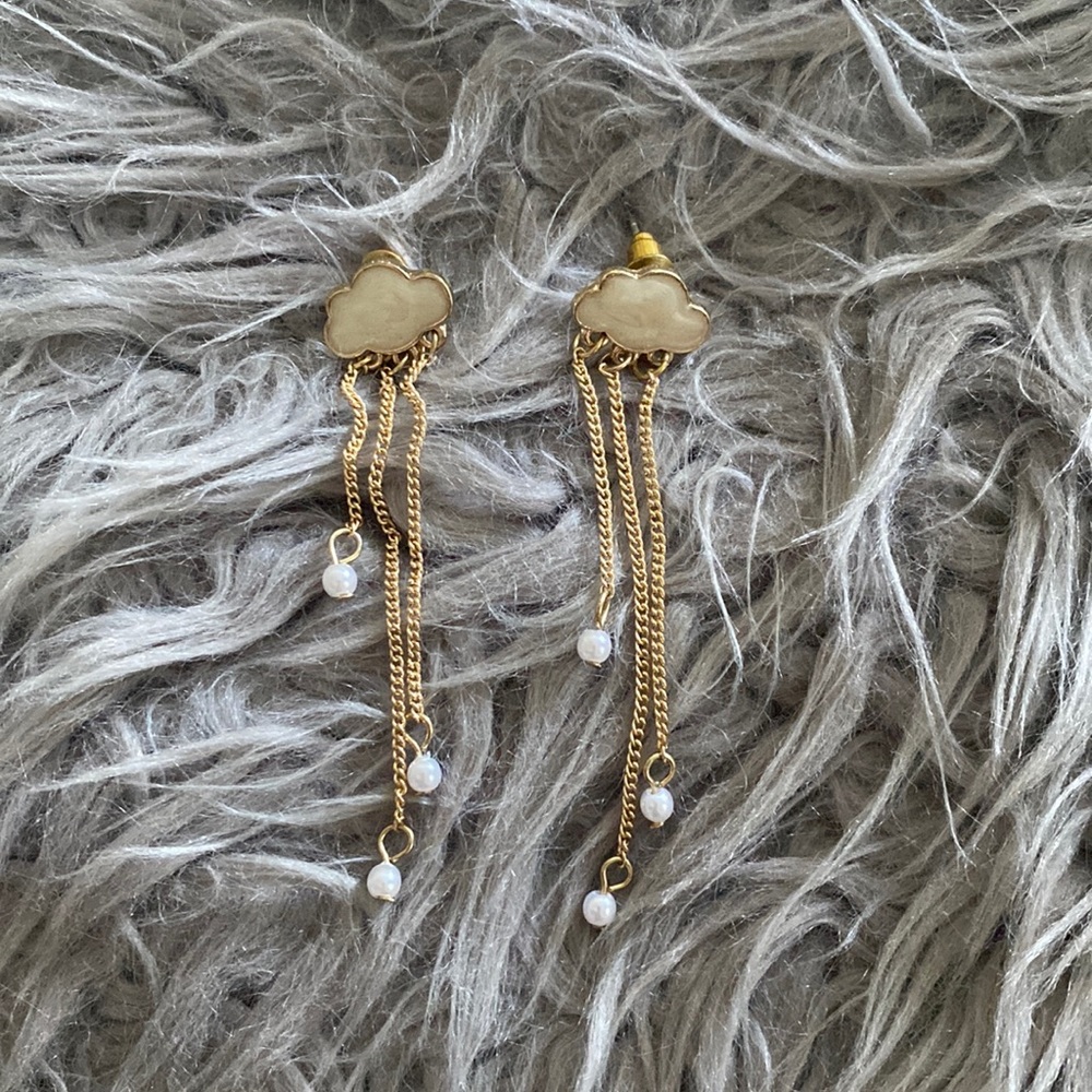 Cloud Drop Earrings - image 1